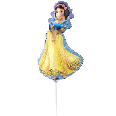 Шар на палочке Принцесса Белоснежка Дисней, мини-фигура из фольги, с воздухом  