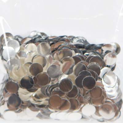 Конфетти серебряные кружки 1 см 20 гр