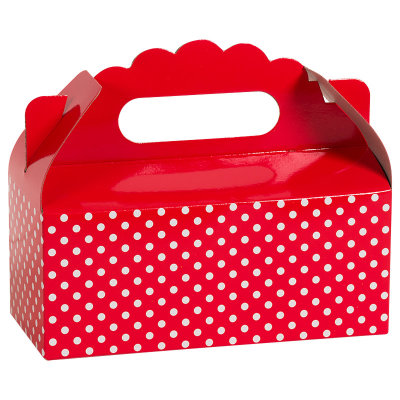 Коробка для сладостей Точки красный