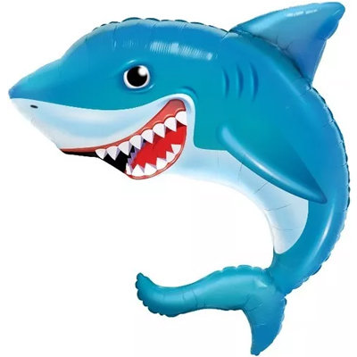 Акула , фольгированный шар с гелием, фигура 91 см