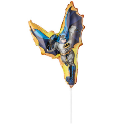 Шар на палочке Бэтмен, мини-фигура из фольги, с воздухом 