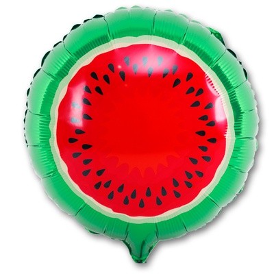 Арбуз, фольгированный шар с гелием, круг 45 см