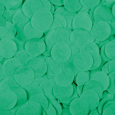 Бумажное конфетти в форме круга из воздушной бумаги тишью, зеленый, 10 гр.  