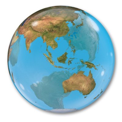 Планета Земля, прозрачный шар баблс, 50 см