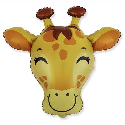 Голова жирафа, фольгированный шар с гелием, фигура