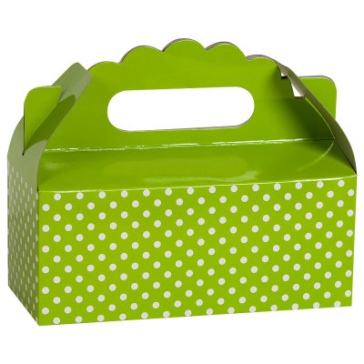 Коробка для сладостей Точки салатовый