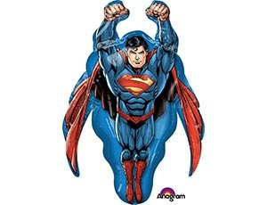 Супермен, фольгированный шар с гелием, фигура 58х86 см